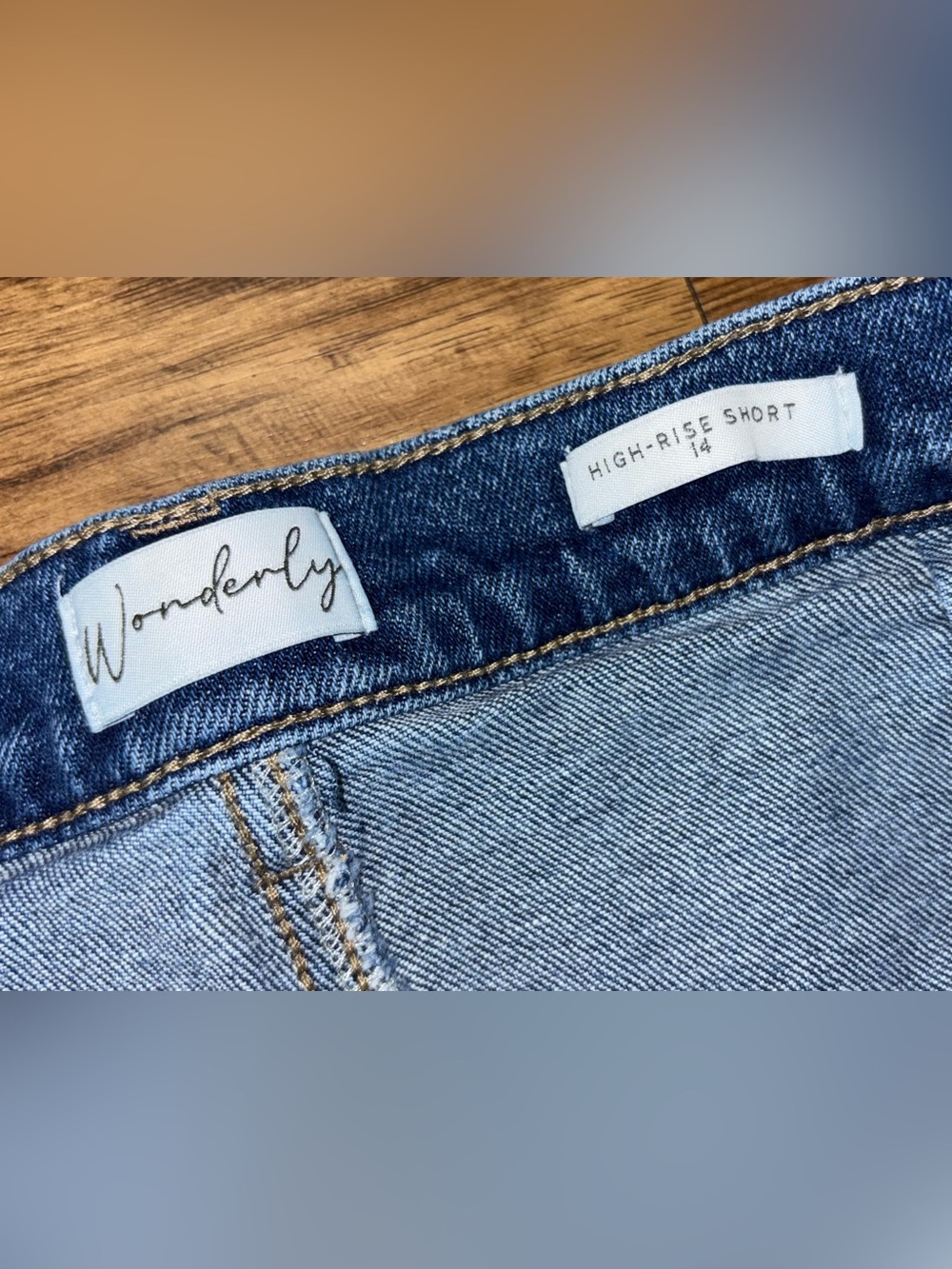 Wonderly High Rise Carpenter Shorts Size 14 - Picture 2 of 8